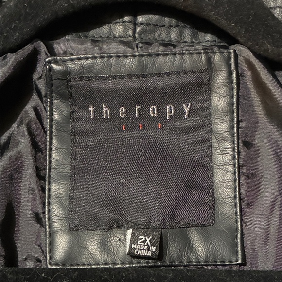 Therapy Black Leather Jacket - Picture 5 of 5
